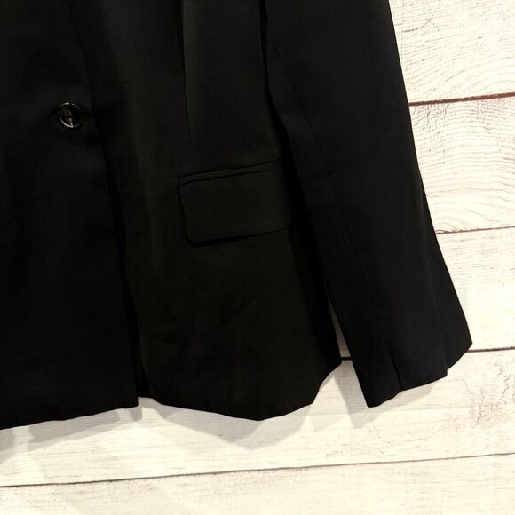 Endless Rose Open Front Black Tailored Single Button Blazer Size Medium - Picture 3 of 11